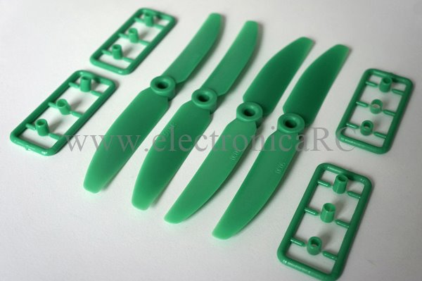 Helice ABS 5x3" Verde. <b> 2 Pareja  (2CW + 2CCW) </b>